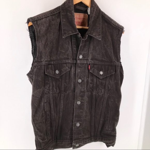 Levi's Other - Levi's Charcoal Brown Denim Cutoff Vest